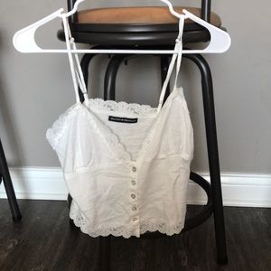 a white crop top
